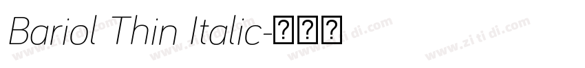 Bariol Thin Italic字体转换